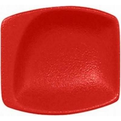 RAK Porcelain Talíř malý čtvercový 8 cm světle červená RAK-NFMZMS08BR