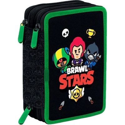 Kstationery Ученически несесер Kstationery Brawl Stars - Play In The Dark, с 3 ципа (67218)