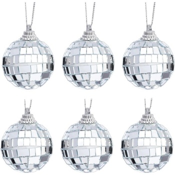Sass & Belle Пластмасови коледни топки в комплект 6 бр. ø 4 cm Mirror Ball Mini - Sass & Belle (LINXM274)