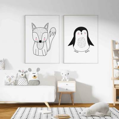 Set 2 obrazů - ANIMALS Velikost: 50 x 70