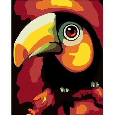 zuty Malování podle čísel Zářivý pták 80 x 100 cm vypnuté plátno na rám