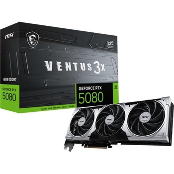 Image 1 of MSI GeForce RTX 5080 VENTUS 3X OC PLUS 16GB GDDR7 256bit (RTX 5080 16G VENTUS 3X OC PLUS)