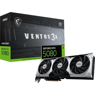 MSI GeForce RTX 5080 VENTUS 3X OC PLUS 16GB GDDR7 256bit (RTX 5080 16G VENTUS 3X OC PLUS)