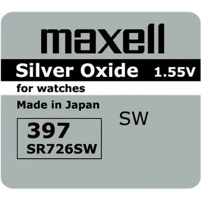 Maxell Бутонна батерия сребърна maxell sr-726 sw /ag2/ 397/, 1.55v (ml-bs-sr-726-sw)