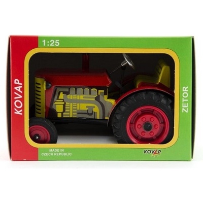 Kovap Kovap Traktor Zetor 25A červený na klíček kov 15cm v krabičce 1:25