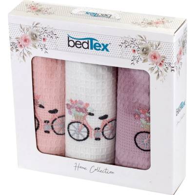 BedTex BICYKL růžové s výšivkou 40x60cm 3ks