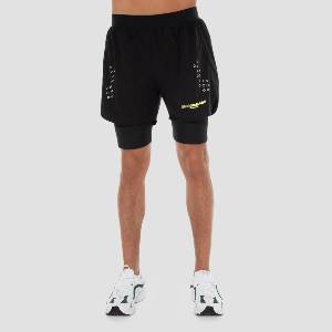GymBeam Pace 2in1 Shorts Black XXL