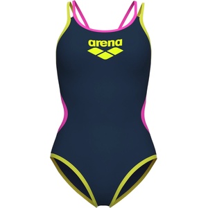 arena one women's double cross back navy fluo/soft green xl - uk38