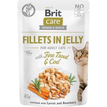 Brit Care Cat Fillets in Jelly with Fine Trout & Cod 10 x 85 g