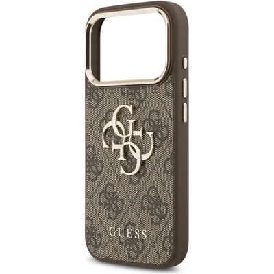 CG Mobile iPhone Air GUESS 4G BIG CLASSIC LOGO Силиконов удароустойчив заден капак с кожен ефект за iPhone Air Black/Gold GUHCP17M4GMGCGR (GUHCP17M4GMGCGR)