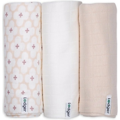 Lodger Swaddler Solid Matcha 70 x 70 cm Powder 3 ks