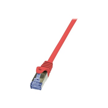 LogiLink Кабел S/FTP LOGILINK Cat6a, LSZH, Мед, 0.5 м, Червен, AWG26, Двойно екраниран CQ3024S (CQ3024S) (CQ3024S)