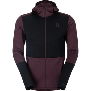Scott Мъжко поларено яке Scott Hoody Defined Light Fleece jacket - Cocoa Red / Black - размер XXL (005-7075-0415)
