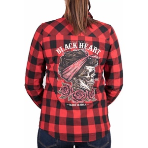 Black heart дамска риза black heart - pin up skull - ЧЕРВЕН - 7287