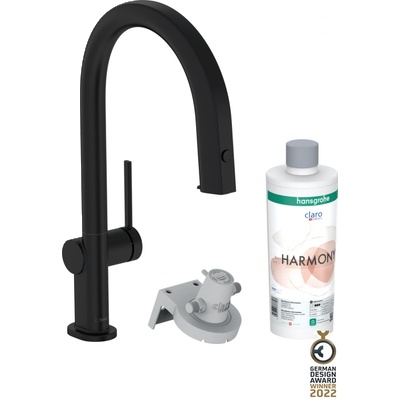 Hansgrohe Смесител за кухня Hansgrohe Aqittura M91-H210, matt black, pull-out, sBox (M91-H210 pull-out matt black sBox)