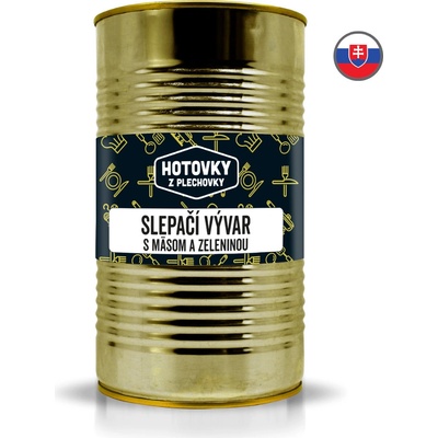 Hotovky z plechovky Slepačí vývar s mäsom a zeleninou 1200 ml