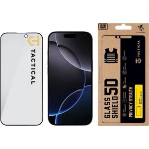 Tactical iPhone 17 / 16 Pro TACTICAL GLASS SHIELD PRIVACY STEALTH 5D екранен протектор от стъкло 5D, защита срещу отблясъци, ЧЕРНО 57983127196 (57983127196)