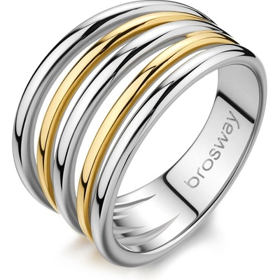Brosway bicolor prsten z oceli Aura BAU33