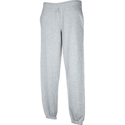 Fruit of the Loom Tréninkové kalhoty s elastickými manžetami melír šedá