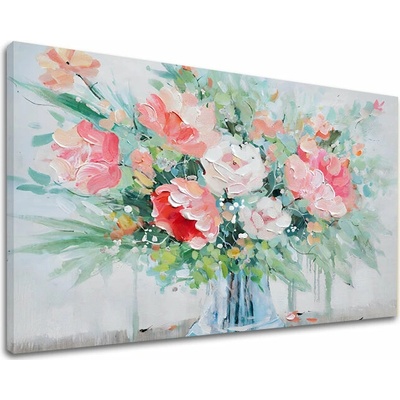 Obraz na plátne KVETY VO VÁZE - 110x80 cm