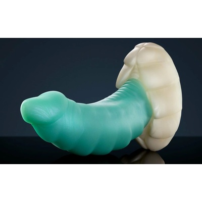 Weredog Skylar Signature Medium prémiové modro-biele silikónové dildo 21,1 x 4–5 cm