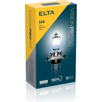 elta H4 12V 60/55W Vision PRO +150% BOX 2ks (1528)