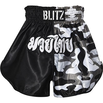 Šortky Blitz Muay Thai Camo Black