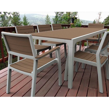 Keter 41206 Zahradní plastový stůl HARMONY bílá + cappuchino