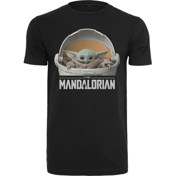 MERCHCODE Мъжка тениска Merchcode Baby Yoda Mandalorian Logo в черен цвятUB-MC562-00007 - Черен, размер XL