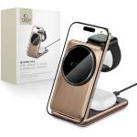 Tech-Protect Зарядна станция 3 в 1 с MagSafe 15W за iPhone, AirPods и Apple Watch от Tech-Protect QI15W-A42 - Desert Gold (5906302380176)