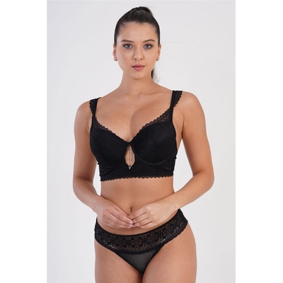 Underwear City Дамски комплект с метален детайл на деколтето c14006 - Черен #364824 (364824_Черно)