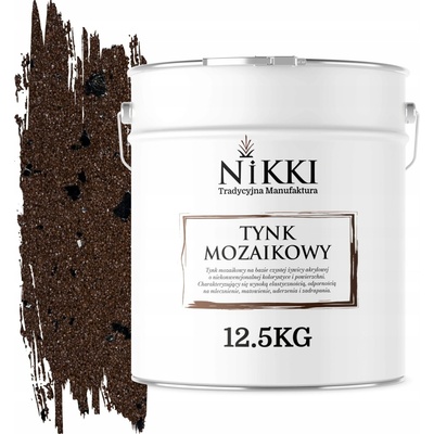 MOZAIKOVÁ OMÍTKA ŽIVIČNÁ 12,5KG INTERIÉROVÁ TMAVĚ HNĚDÁ S ČERNOU SLÍDOU M96