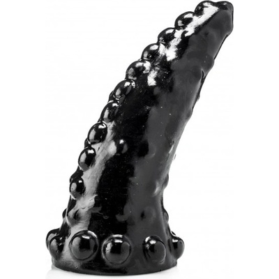 HardToys Vicking čierne vinylové dildo 28,5 x 4,5–10 cm