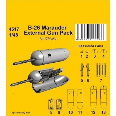 ICM CMK B-26 Marauder External Gun Pack / for kits 1:48
