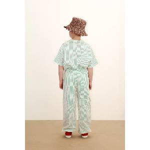 Tinycottons Детска риза с лен Tinycottons EMERALD STRIPES SHIRT (SS26.243)