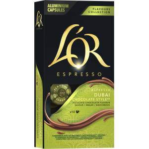L'OR Алуминиеви капсули L'OR Espresso Dubai в шоколадов стил за Nespresso 10 бр