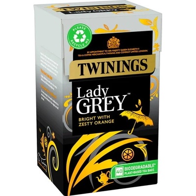 Twinings Černý čaj LADY GREY 40 sáčků 100 g