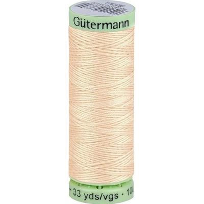 Polyesterové nitě Gütermann Jeans návin 30 m, střední, 414 krémová světlá