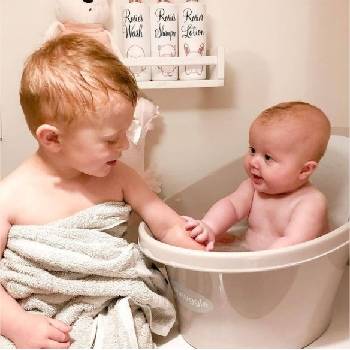 Image 1 of shnuggle - световно-награждавана бебешка вана за къпане с клапа - цвят Taupe (SBP-TPE-EUR)