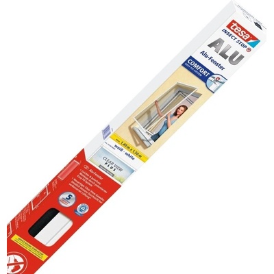 Tesa Insect Stop Hliníkové rámy so sieťou proti hmyzu COMFORT na okná – biela 1,4 × 1,5 m, 55196-00002-00