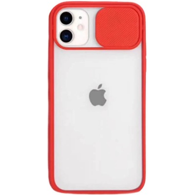 SES Silikonové ochranné s posuvným krytem na fotoaparát Apple iPhone 13 mini - červené