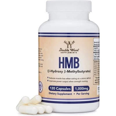 Double Wood Supplements HMB (β - Hydroxy β - Methylbutyrate) / Бета- хидрокси-бета-метилбутират, 120 капсули Double Wood (IN8DZ DW)
