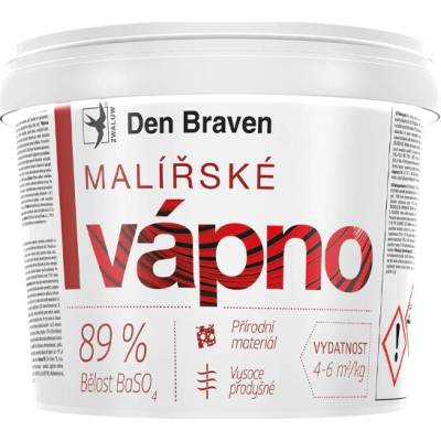 Den Braven Maliarske vápno vedro 11 kg biela