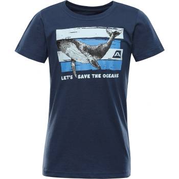 Alpine Pro Детска тениска от органичен памук ALPINE PRO TERMESO 2 синьо крило на патица варианта pc ALPINE PRO | Sin | Момчешки | 92-98