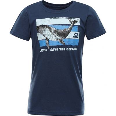 Alpine Pro Детска тениска от органичен памук ALPINE PRO TERMESO 2 синьо крило на патица варианта pc ALPINE PRO | Sin | Момчешки | 92-98