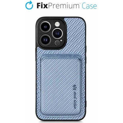 FixPremium Carbon s MagSafe Wallet iPhone 14 Pro Max modré