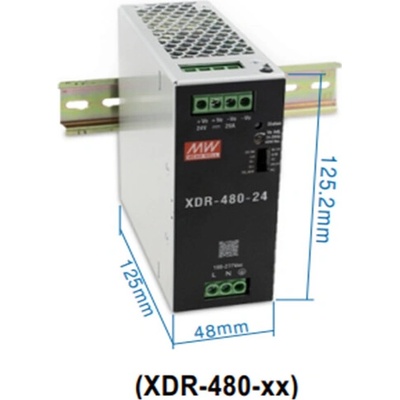 Mean Well XDR-480-48 Napájecí zdroj na DIN 480W