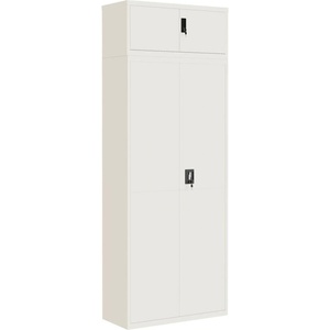  Шкаф за папки бял 90x40x240 см стомана
