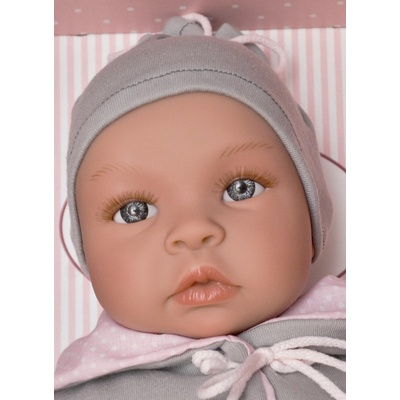 ASIVIL Realistické miminko LEA v soupravě s oboustrannou bundou