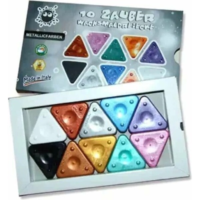 MOROCOLOR Italia Sada trojboké voskovky Metallic 10ks
